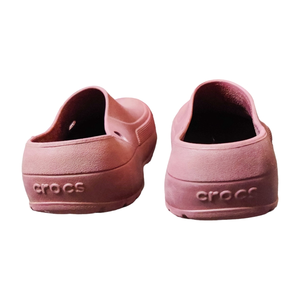 Rare Crocs Solid Two Hole Clogs Clay Brown Women's Size 9 Men's 7. - Picture 4 of 15